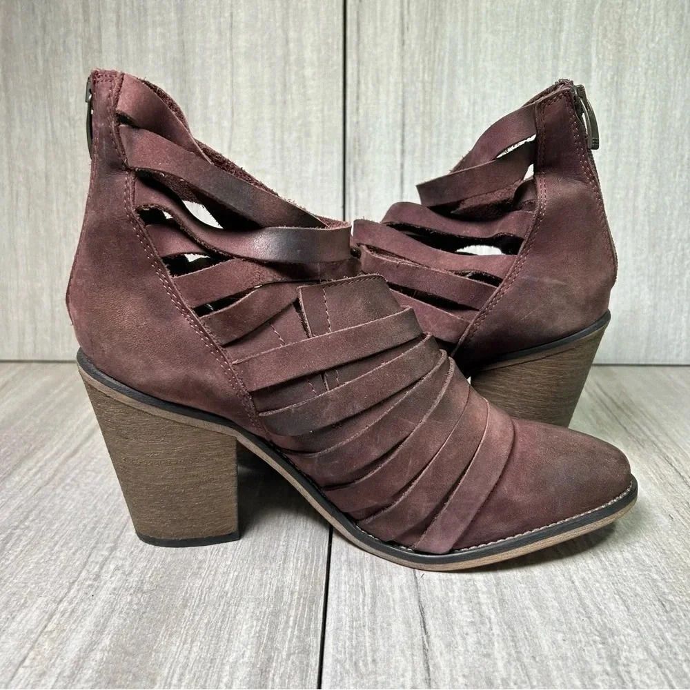Free People Hybrid Strappy Block Heel Ankle Bootie Women’s Size 10 EUR 40 - Picture 3 of 11